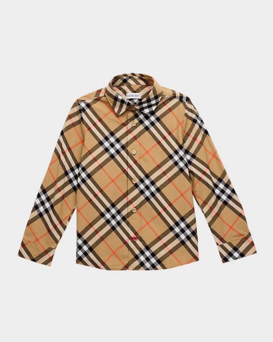 Boy's Owen Check-Print Shirt, Size 3-